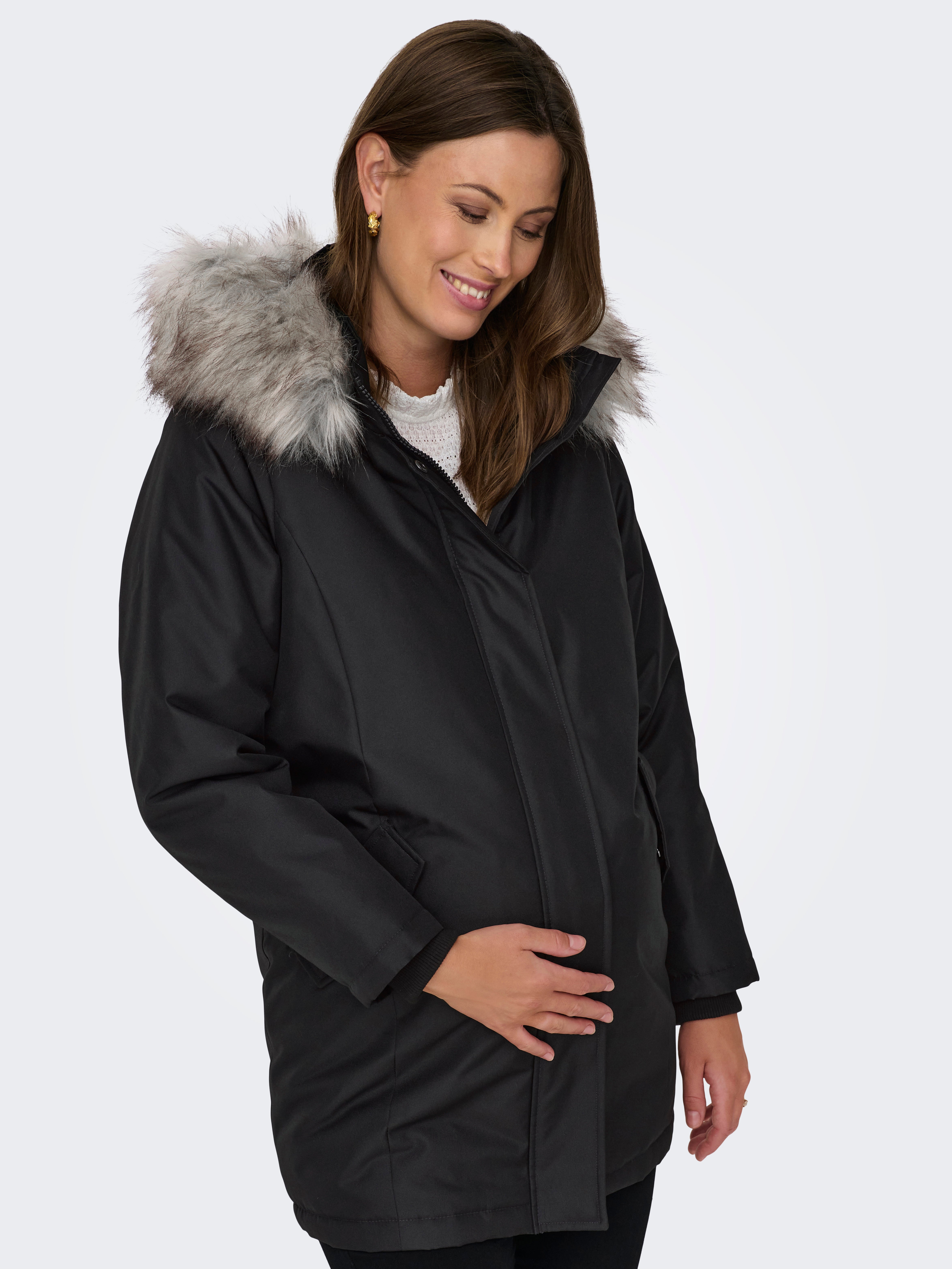 OLMNEWKATY Langer Parka Black