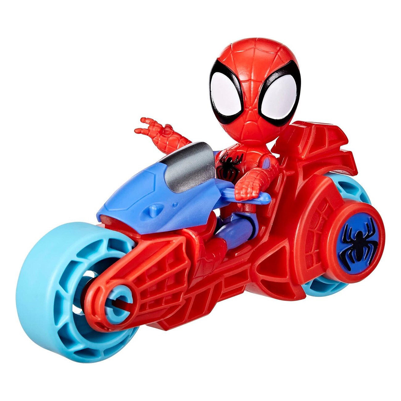 Hasbro Marvel Spidey and His Amazing Friends, Spidey mit Motorrad Mehrfarbig Spielfigur