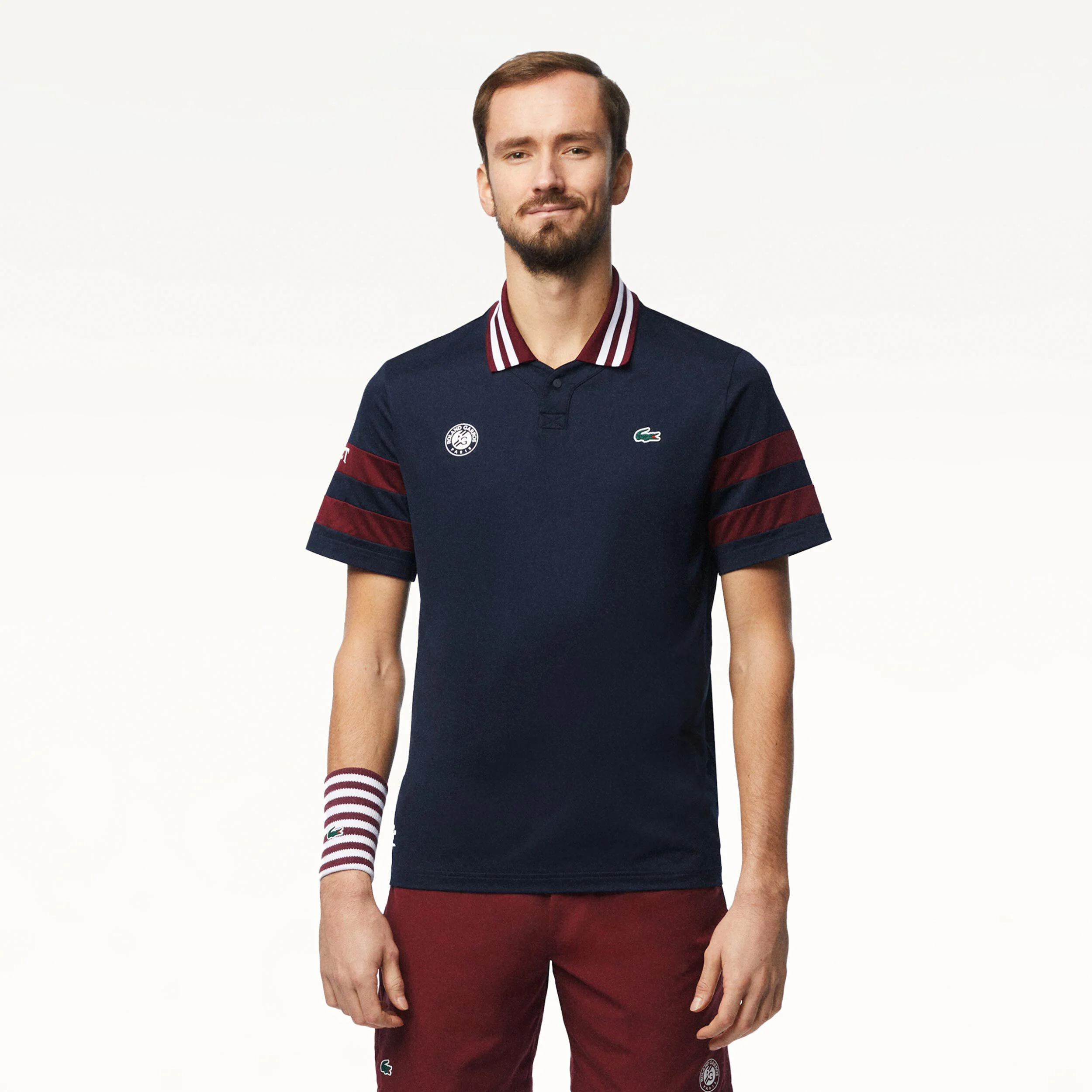 Lacoste Polo Hommes - Bleu Foncé , Rouge Foncé