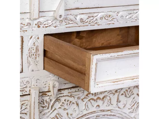 Vitrine en bois blanc 107x43x493