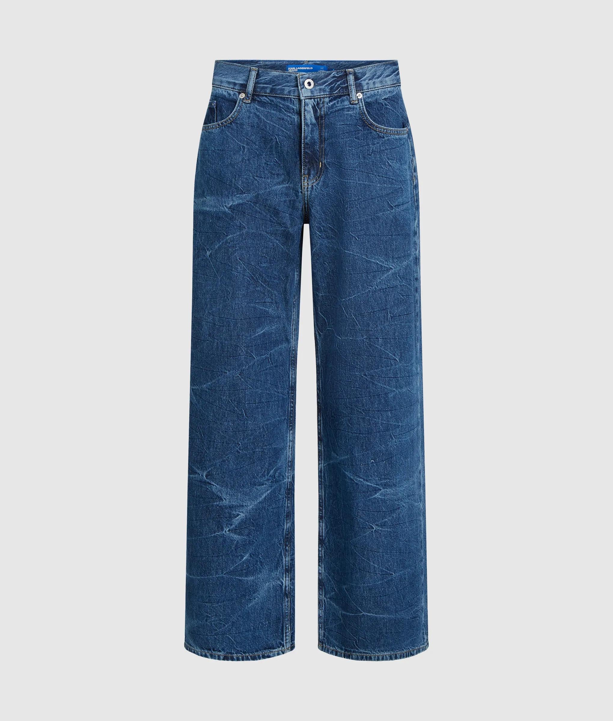 Low-rise wide-leg jeans