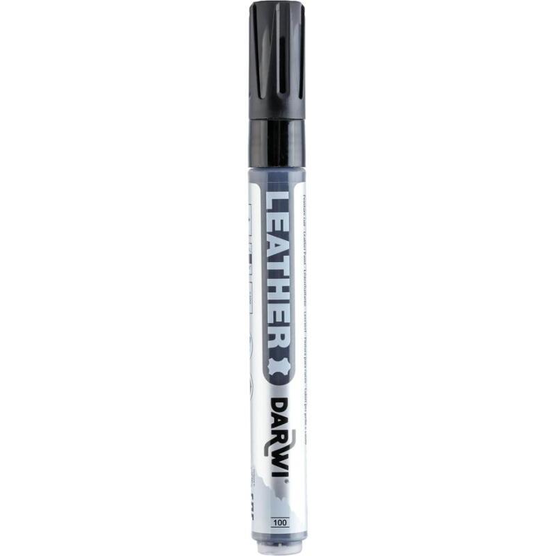 DARWI Marqueur Peinture sur Cuir Pointe Conique Fine 2mm - Noir