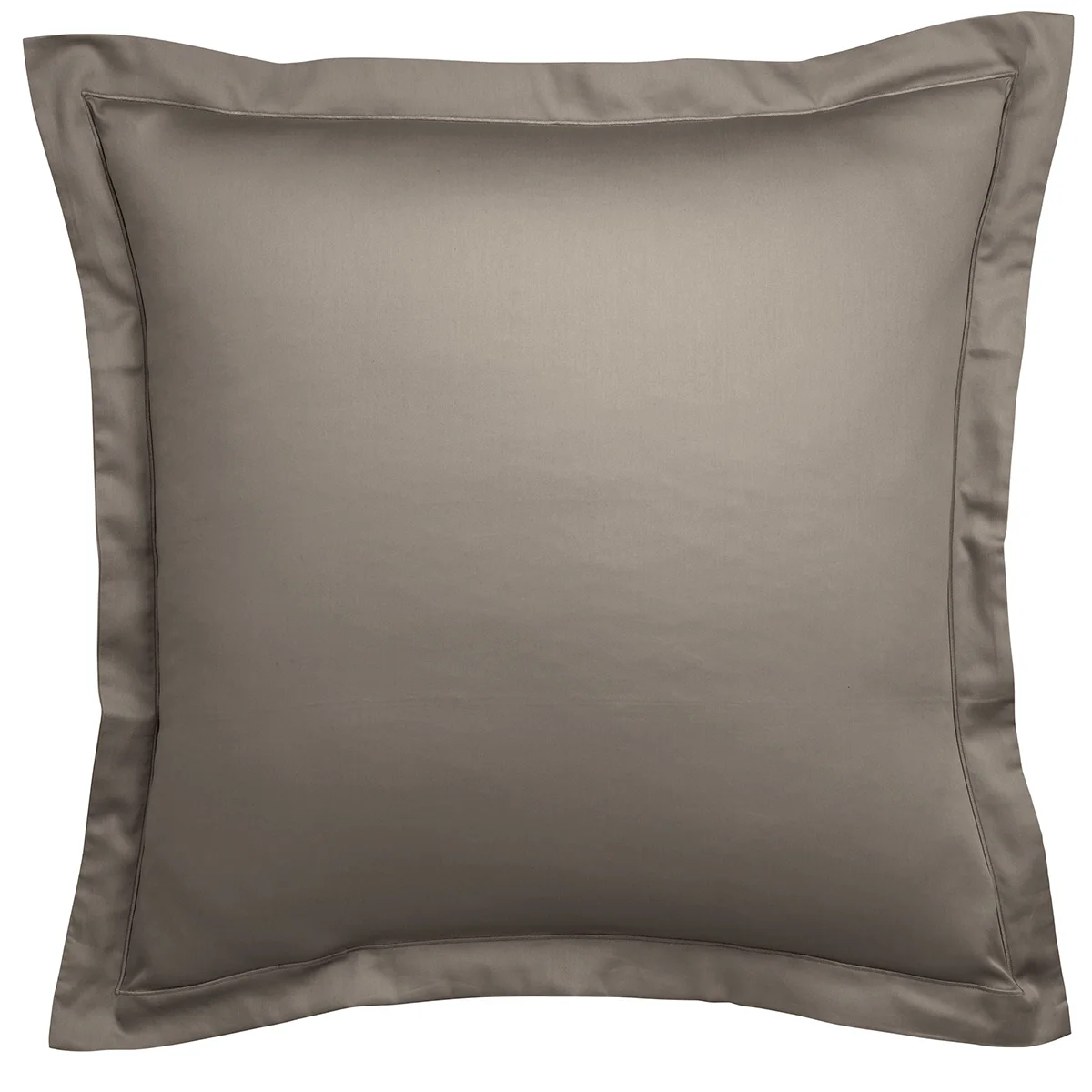 Taie d'oreiller Partition Satin de coton Coloris Taupe