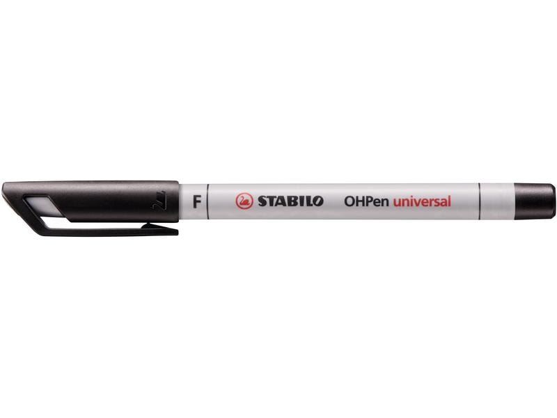 STABILO Folienstift OHPen Universal F 0.7 mm, Schwarz Nicht permanenter Folienstift