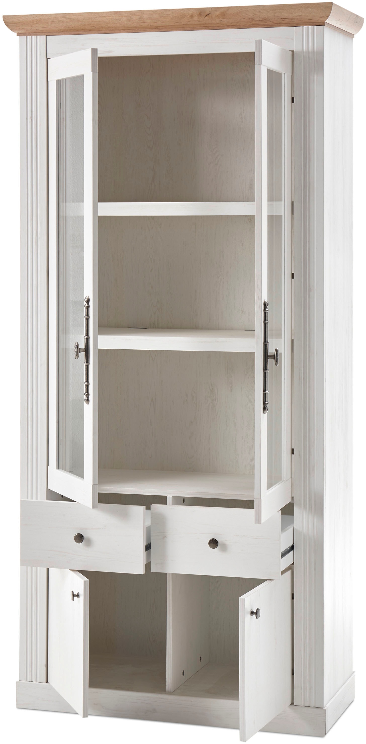 Home affaire Wohnwand »Westminster TOPSELLER!« Set, Vitrine, Lowboard, Wandregal, 3 Stk. tlg.