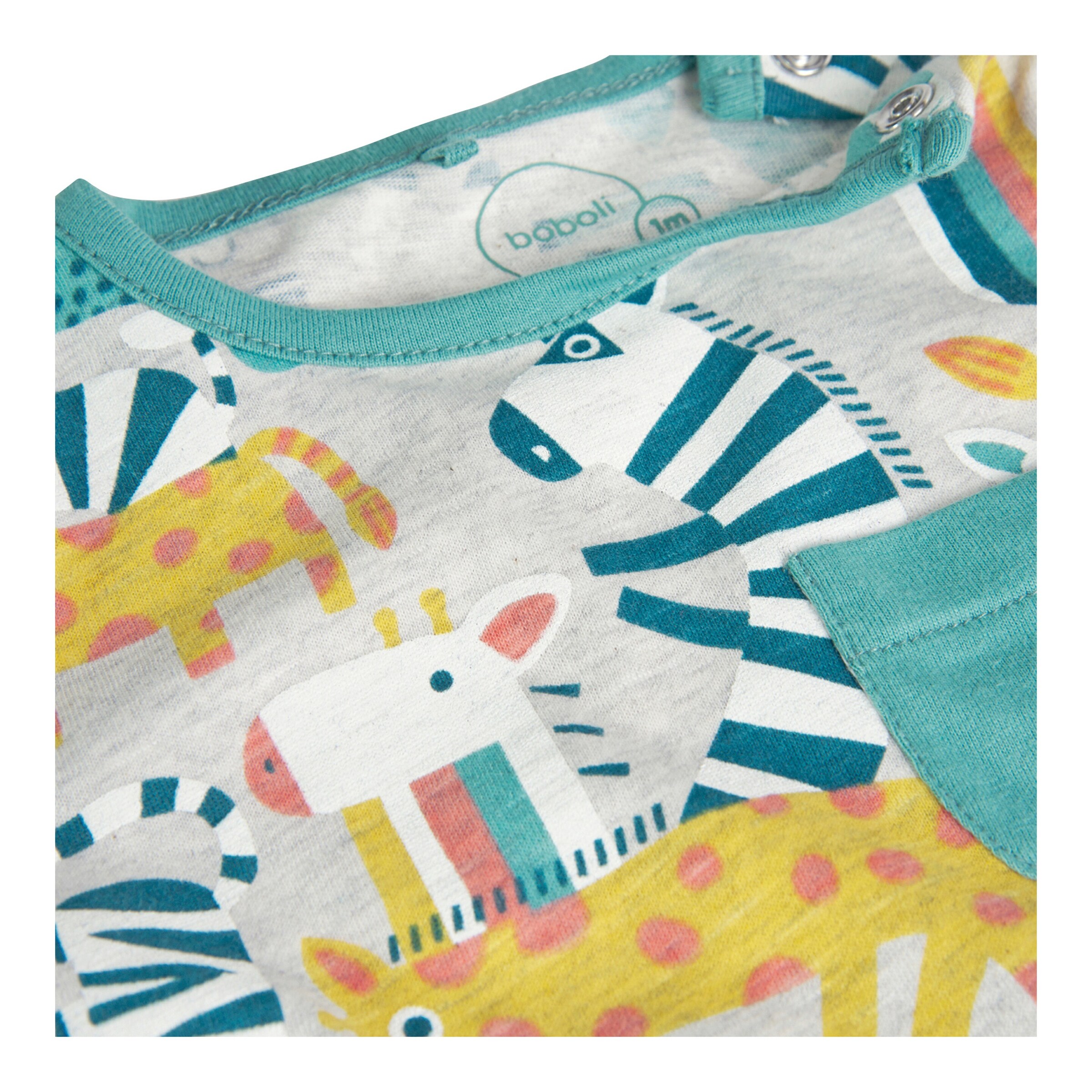 BOBOLI 2-tlg. Set T-Shirt und Shorts Tiere bunt