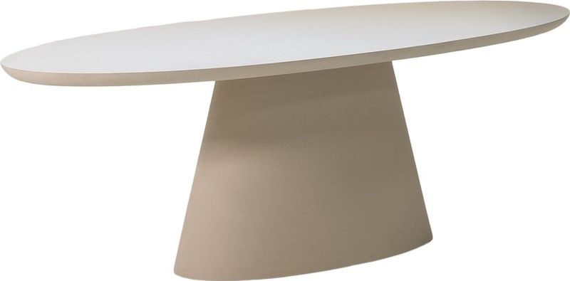 Giga Meubel - Cleo - Eettafel - Beige - Ovaal - 160 cm - Eco Composiet