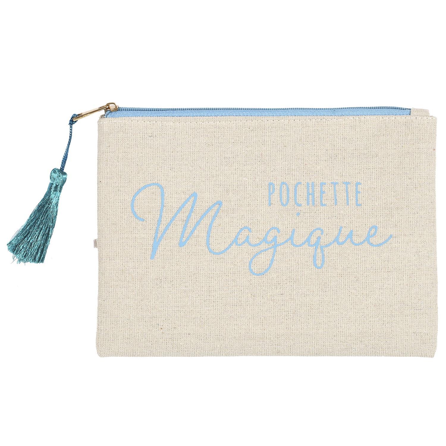 POCHETTE JUTE ET COTON 20X15CM
