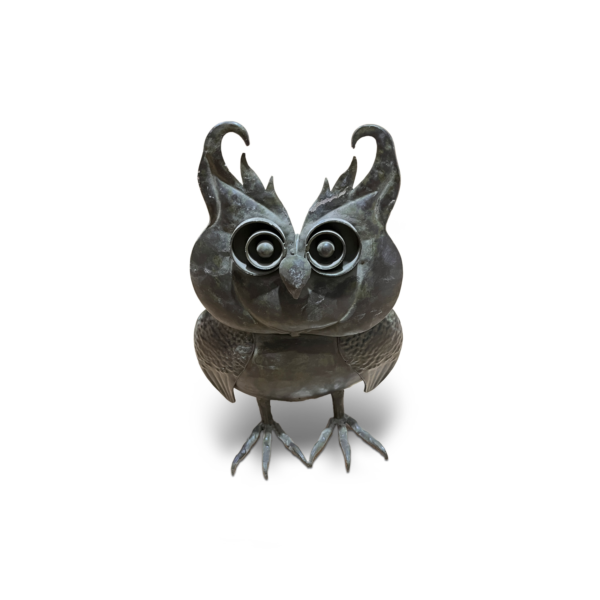 Kerzenhalter 'Eule', aus Metall, H 23,5 cm, B 11 cm, L 14,5 cm von fischer's lagerhaus