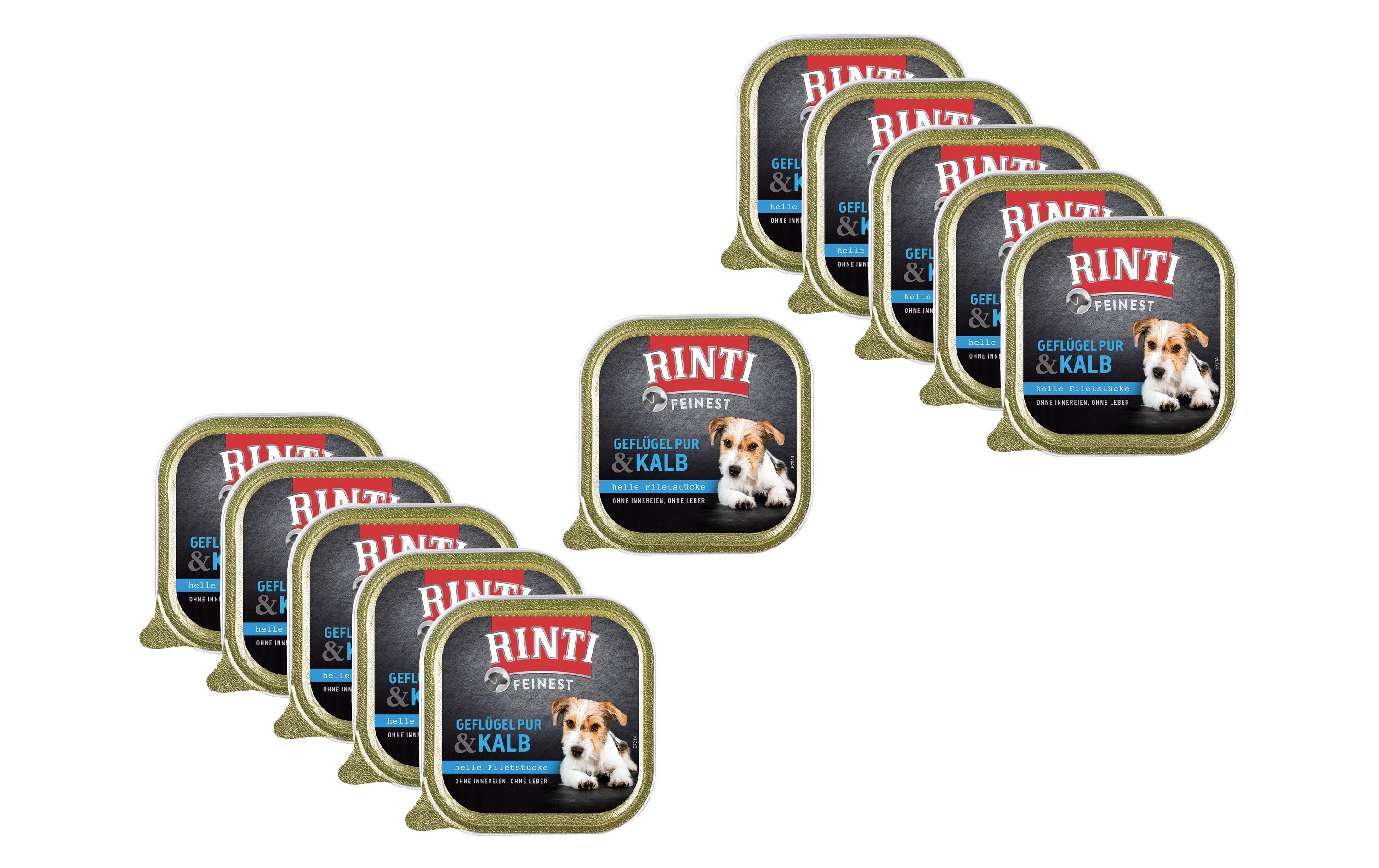 Nassfutter Feinest Geflügel Pur & Kalb, 11 x 150 gAlleinfutter für ausgewachsene Hunde