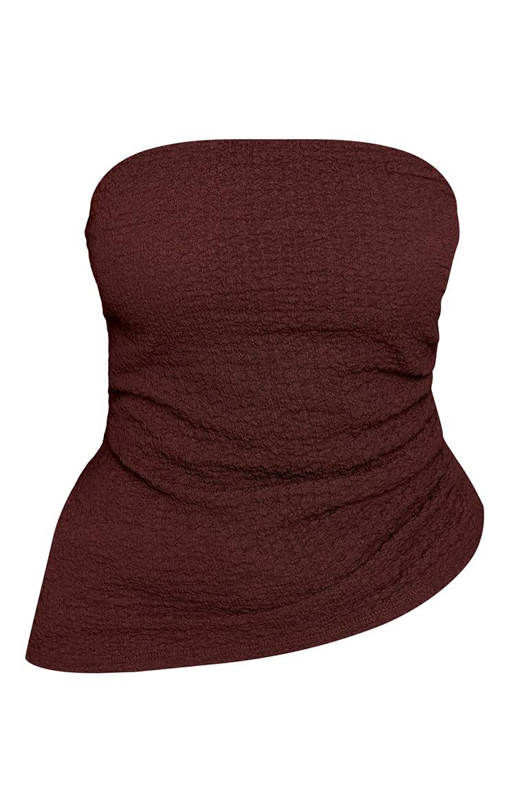 Chocolat Haut Bandeau Asymétrique Texturé Shape