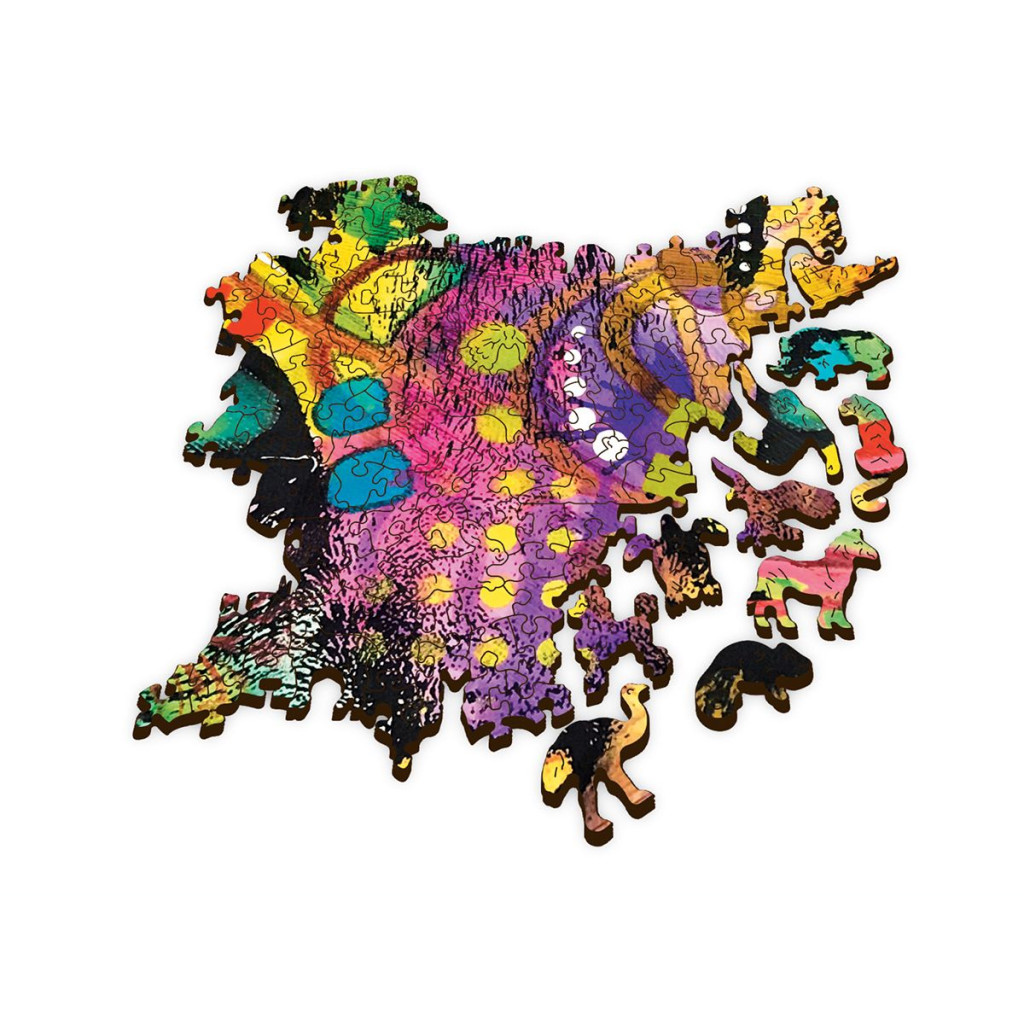 Puzzle Wood Craft - Colorful Cat - 1000 Pièces