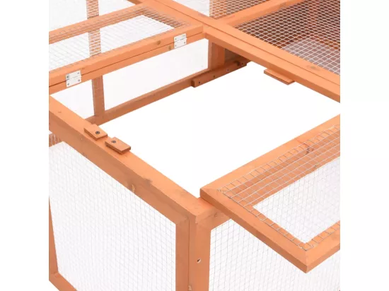 Cage pour animaux de jardin 150x100x50 cm Bois de sapin massif
