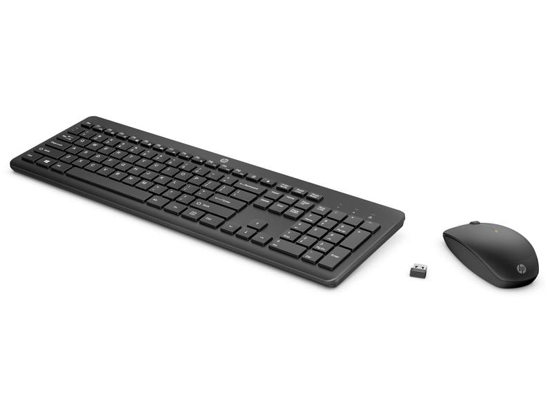 HP Tastatur-Maus-Set 230 Wireless Kabellose Maus und Tastatur mit Chiclet-Keys für geräuscharmes Arbeiten
