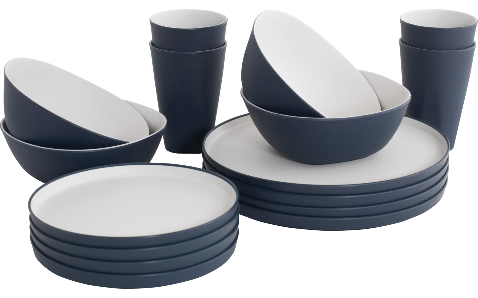 Outwell Gala 4 Personen Dinner Set 16 teilig Grey Mist