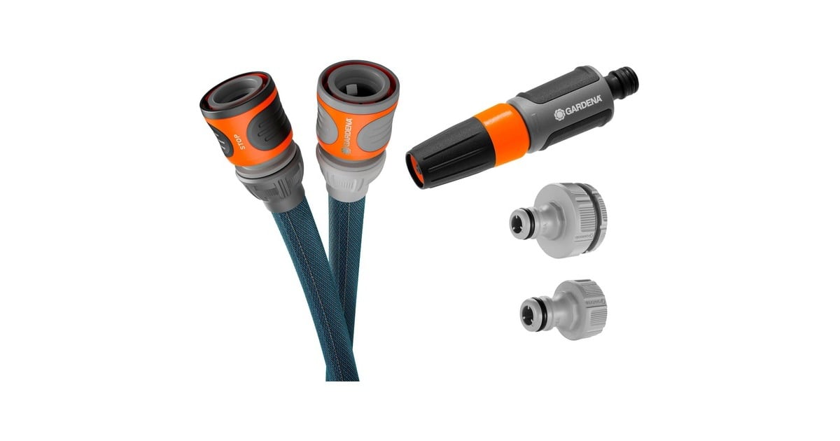 GARDENATextielslang Liano Xtreme 15 m Set  (Donkergrijs/oranje)