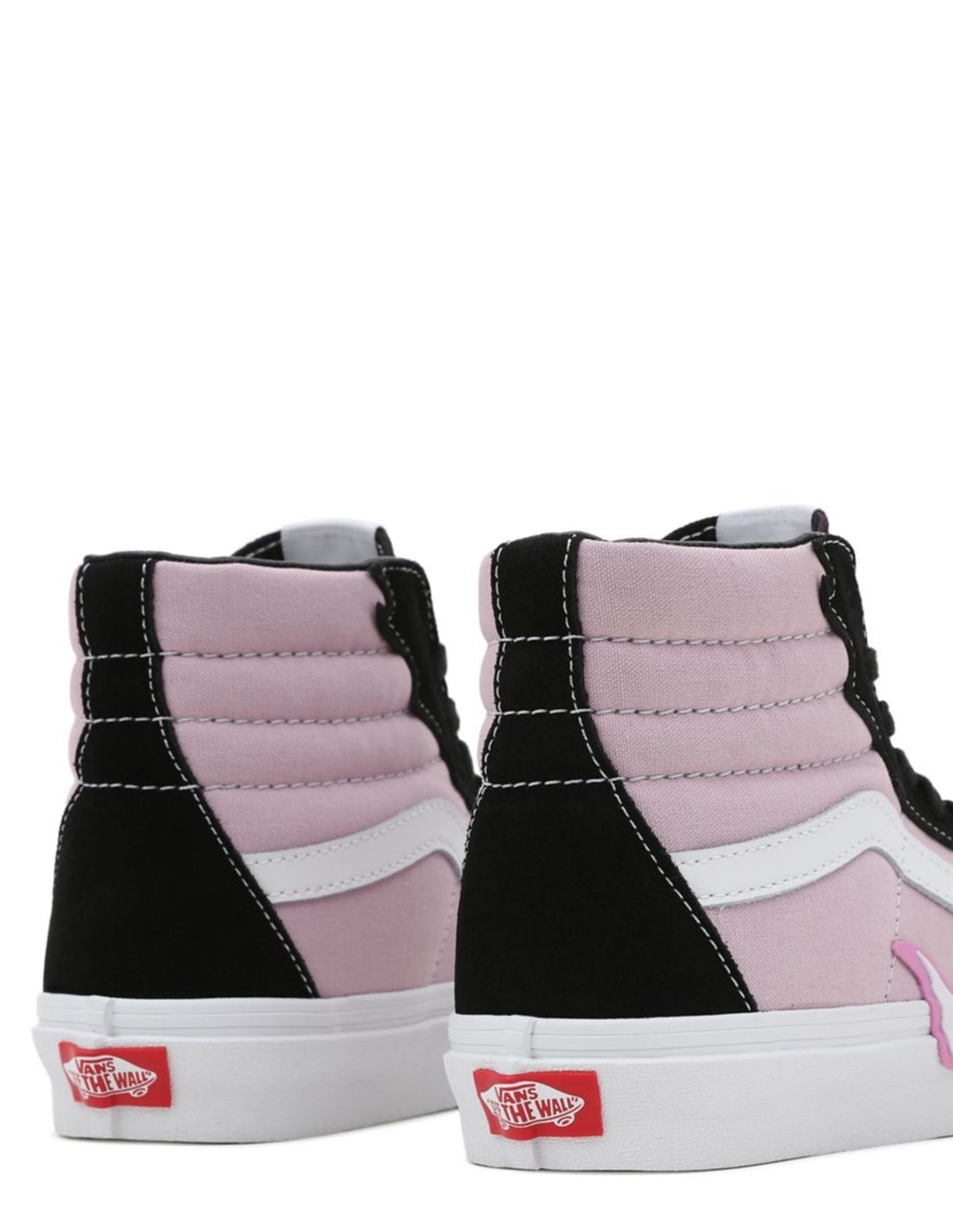 vans Sneakers montantes femme ua sk8-hi flame dkgrn daim rose/noir