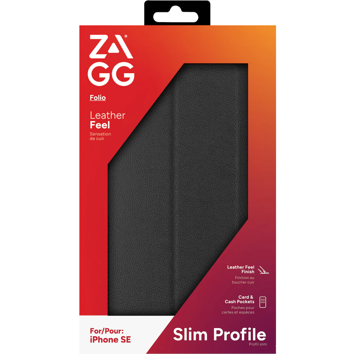 Zagg iPhone SE lommebokdeksel (sort)