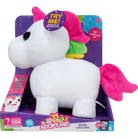 Adopt me Neon enhjørning bamse 30 cm