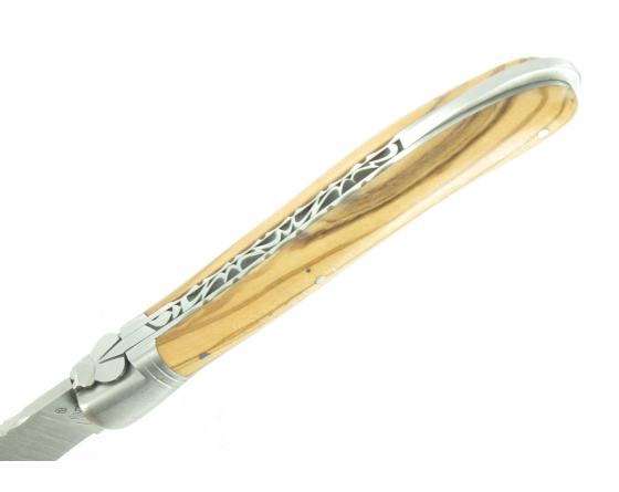 Laguiole Nature Guilloché Olivier Couteau de Poche - Laguiole par Fontenille Pataud