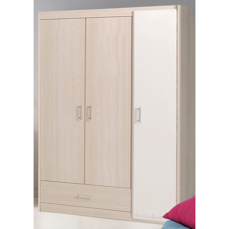 Parisot Kleiderschrank 3-trg. Charly 20 Akazie-Weiß Akazie  Weiß