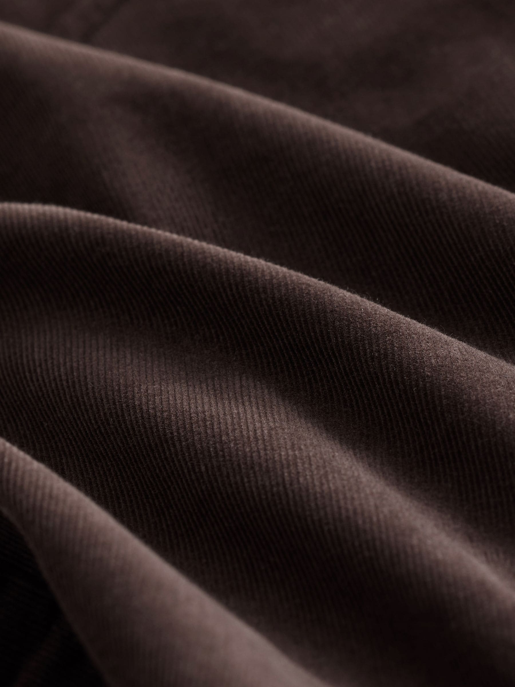 Chocoladebruin - Overhemd in westernstijl met lange mouwen van corduroy