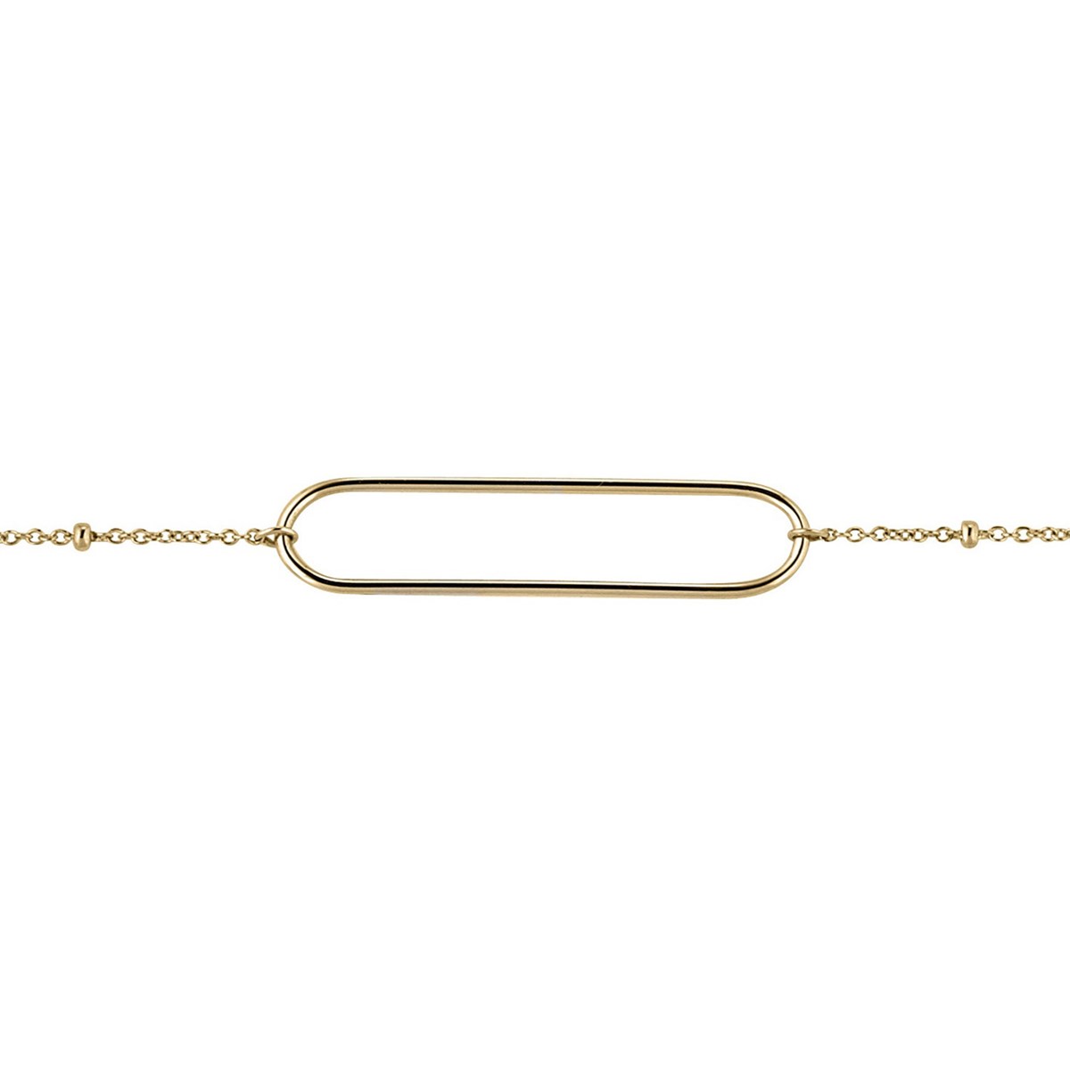 Bracelet Brillaxis motif ovale or jaune 18 carats