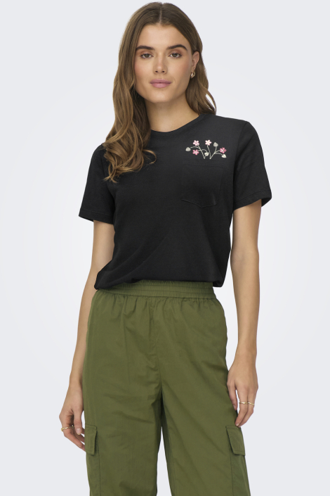 Only zwarte dames t-shirt