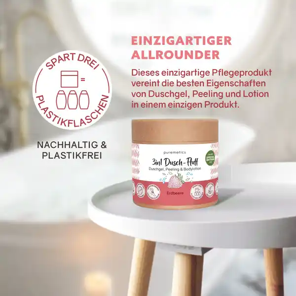 3in1 Dusch-Fluff Erdbeere