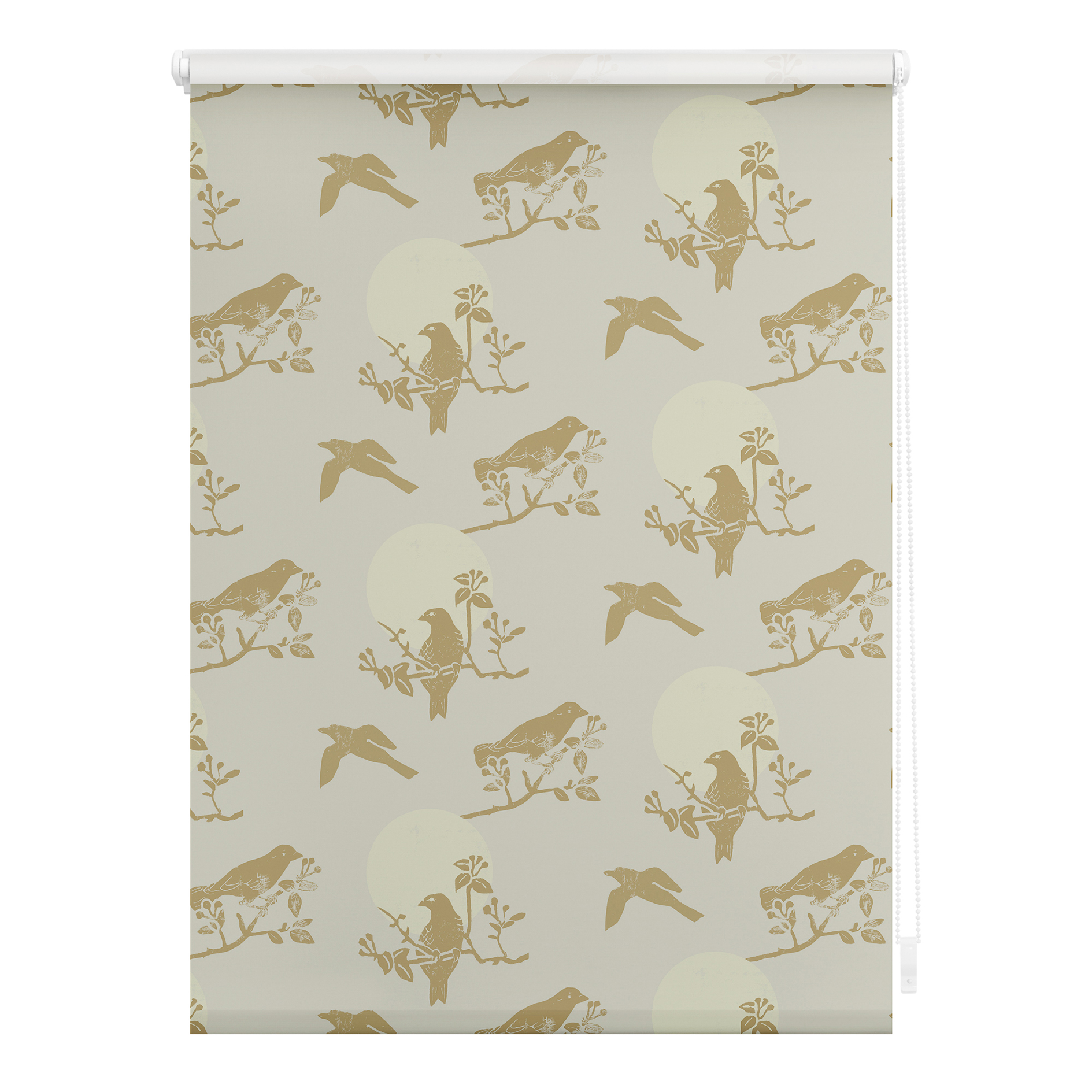 LICHTBLICK Klemmrollo MOON BIRDS - beige - 45x150 cm
