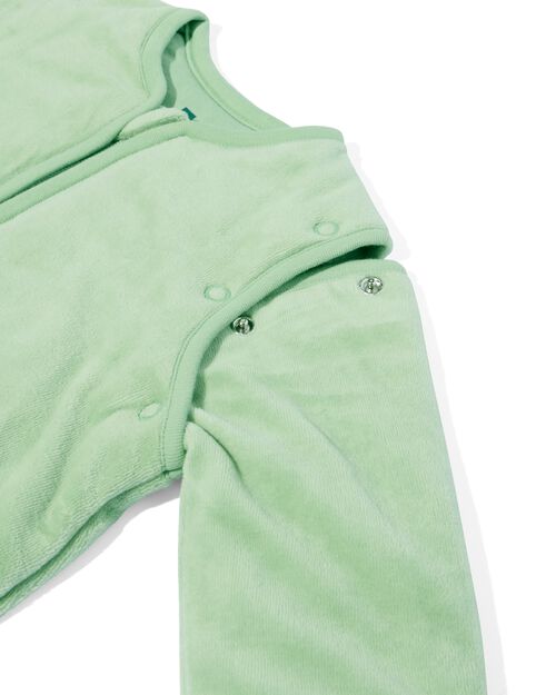 turbulette velours avec bouton-pression pour bébé  vert clair