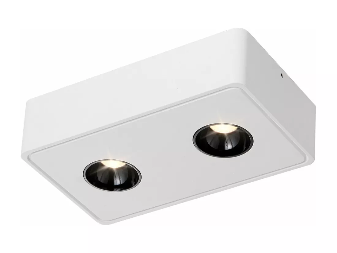 NETTLIFE 2 Spots de plafond Ekig blanc chaud 11W en saillie petits pour cuisine couloir chambre salle à manger