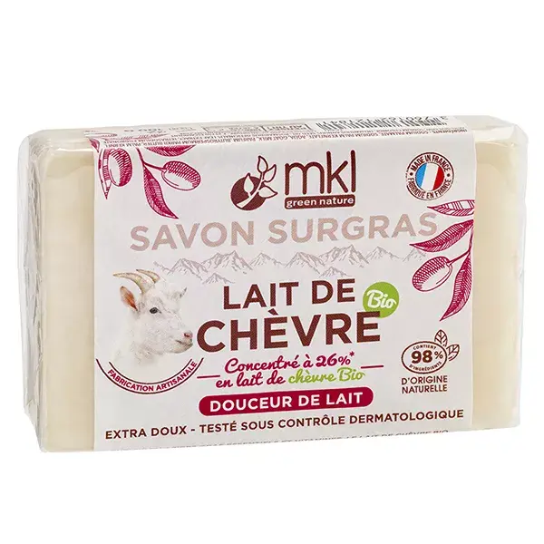 Sabonete Supergordo de Leite de Cabra MKL Green Nature, Maciez Leitosa, 100g