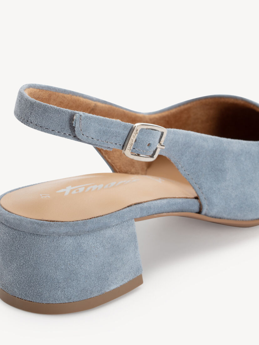 Leren Slingpumps - blauw