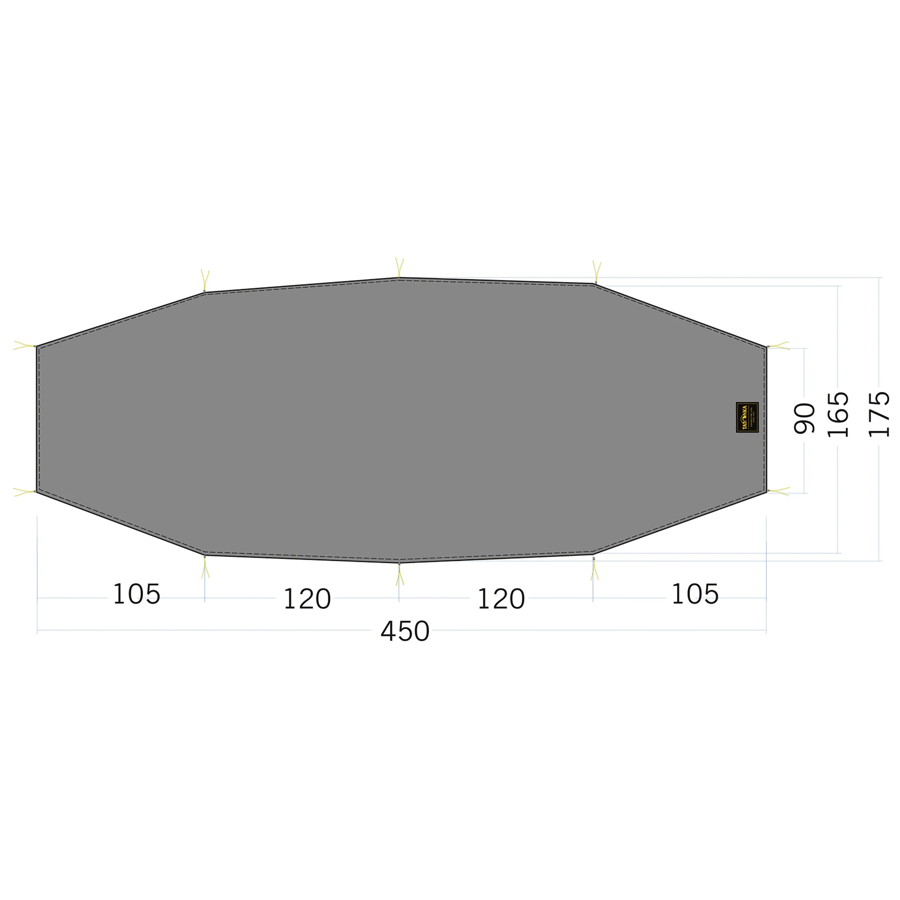 Tatonka -  Tatonka Zeltunterlage Floor Sheet LT Rokua 3 steingrau oliv