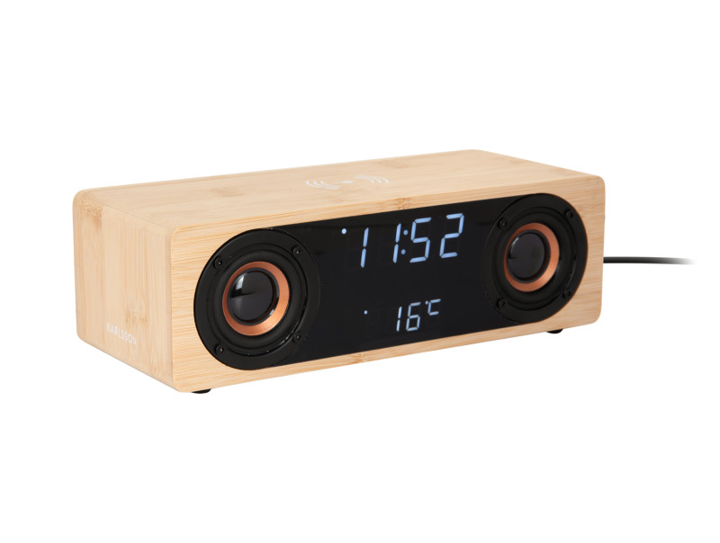 Alarm Clock Classic BT Speaker Radio w. Phone Charger KA6059BK Black