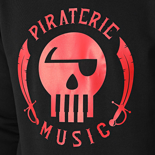 Sweat Crewneck Logo Noir Rouge