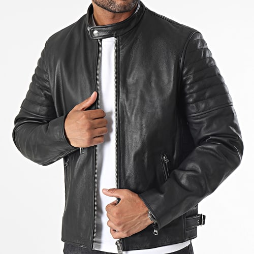 Veste Cuir Joe Noir