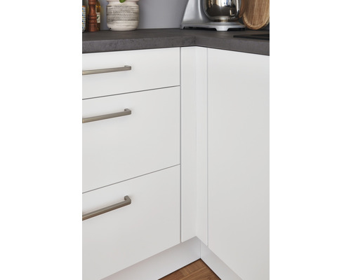 Nobilia Elements hoekkeuken zonder apparatuur Urban 540 cm alpinewit mat voorgemonteerde variant links 4004539053854