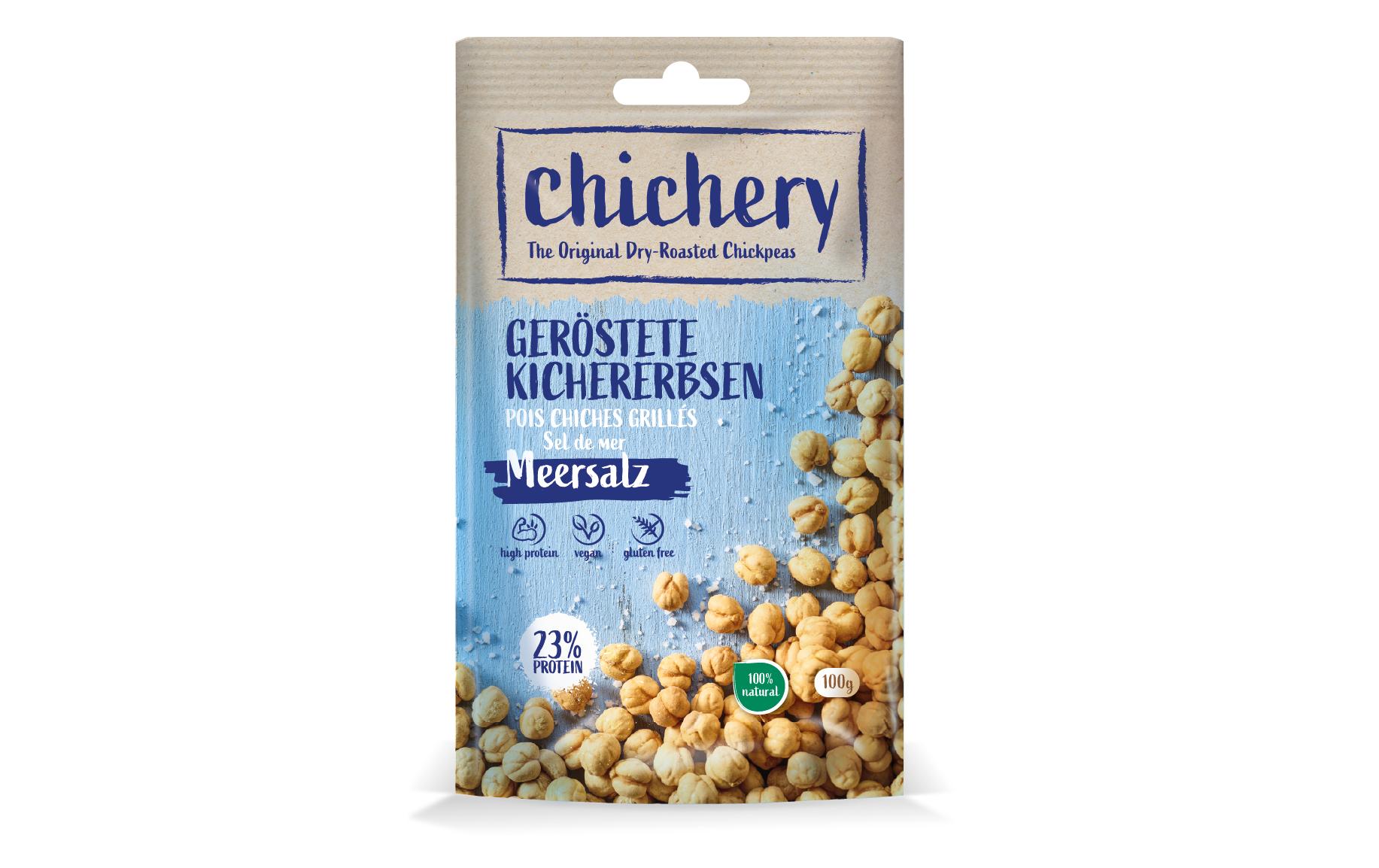 Geröstete Kichererbsen Meersalz 100 gKnackiger Kichererbsensnack