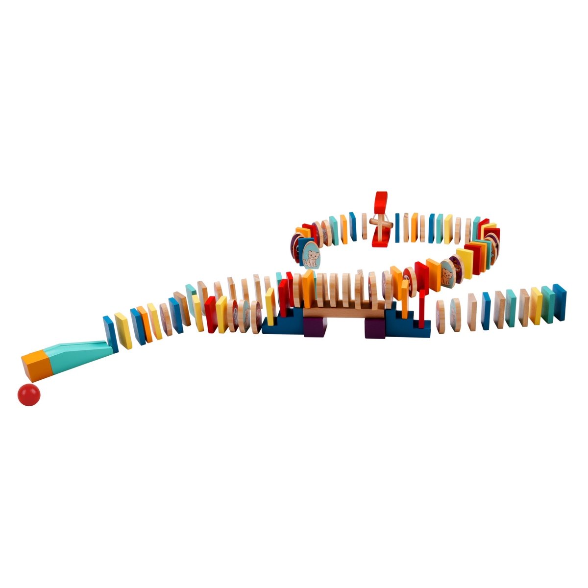 Baril 100 dominos en bois