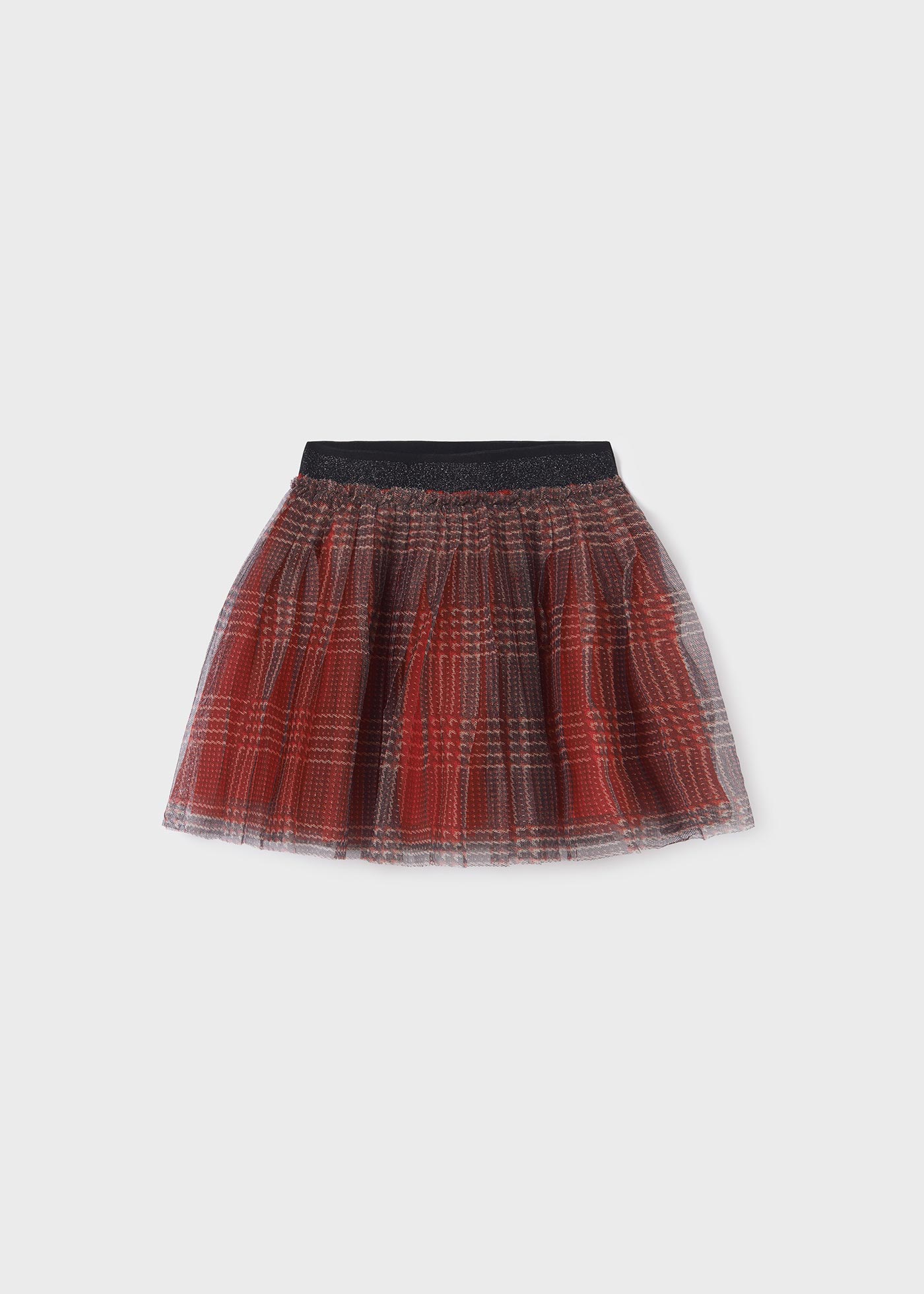 Saia de tule xadrez para meninas