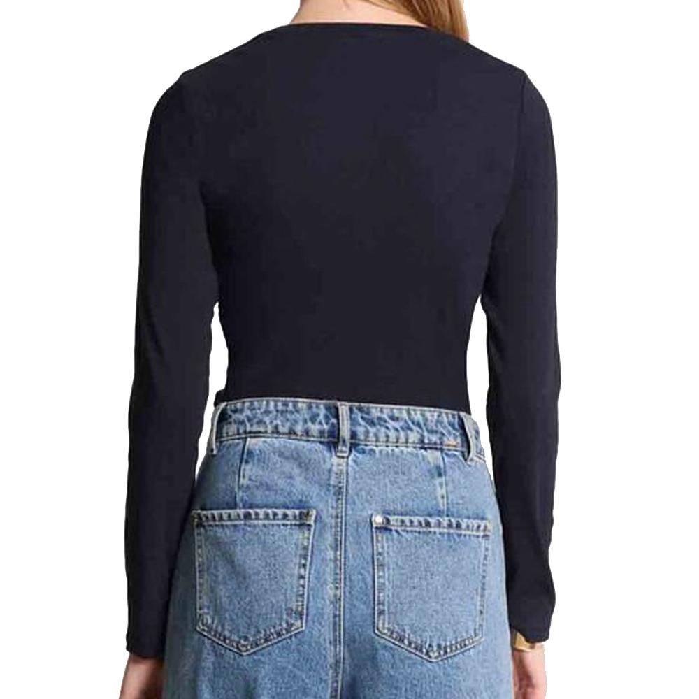 Morgan T-Shirt Manches Longues Marine Femme Morgan TRESOR