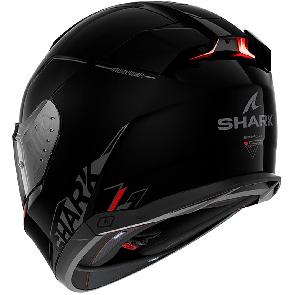 Shark - Casque Skwal i3 Blank SP Noir Brillant
