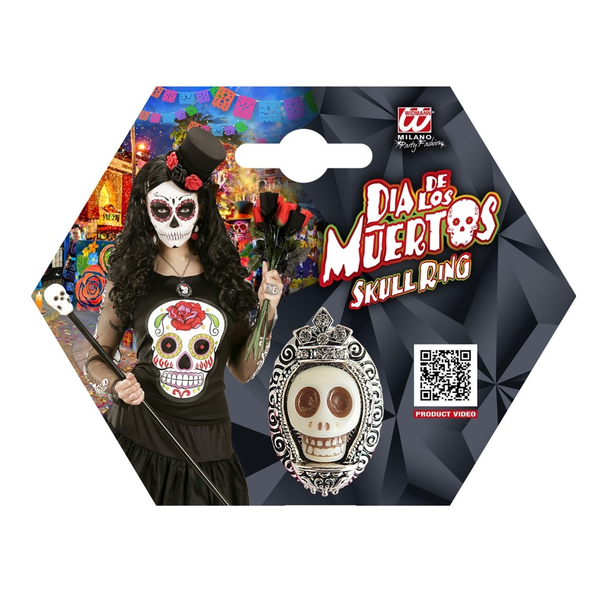 Halloween Ring Zilver Schedel