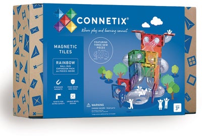 Connetix Magnetiske Byggeklosser Rainbow Utvidelsessett 66 Deler