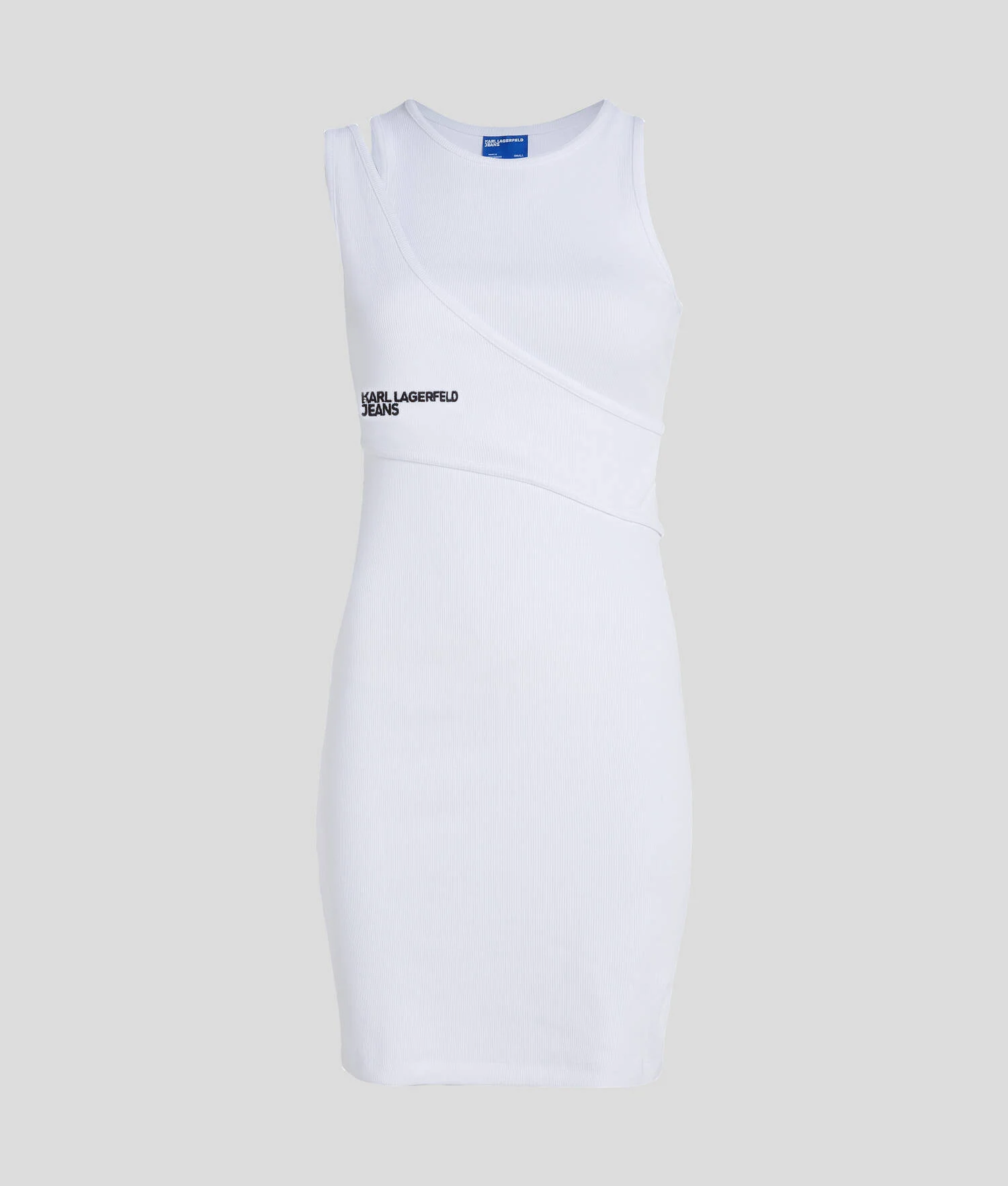 ROBE DÉBARDEUR CÔTELÉE - Blanc