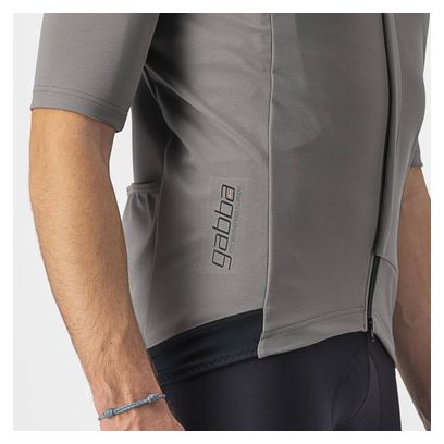 Maillot Manches Courtes Castelli Gabba RoS 2 Gris Clair/Foncé