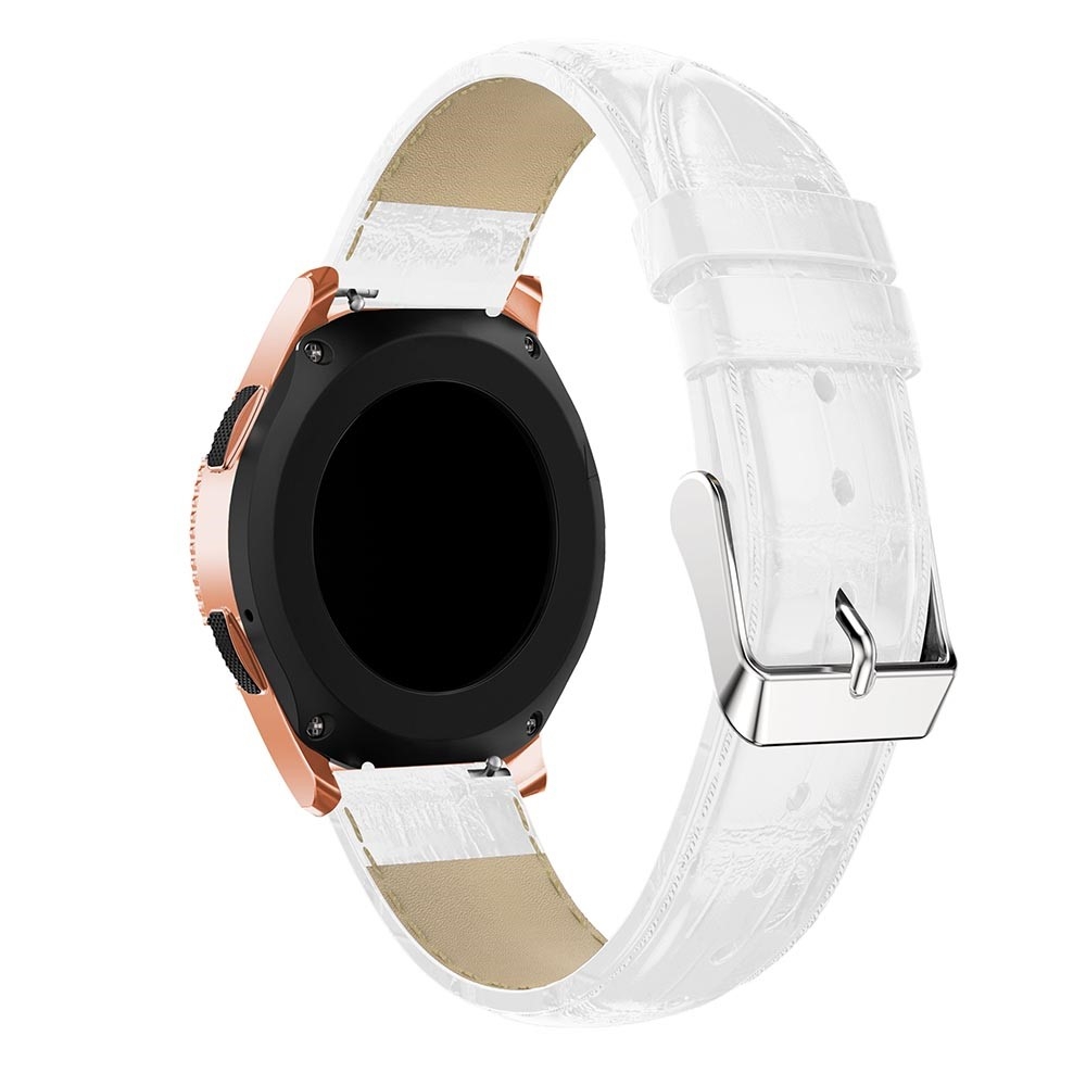 Samsung Galaxy Watch 3 (41mm) Echtleder Armband im Kroko Look - Weiss