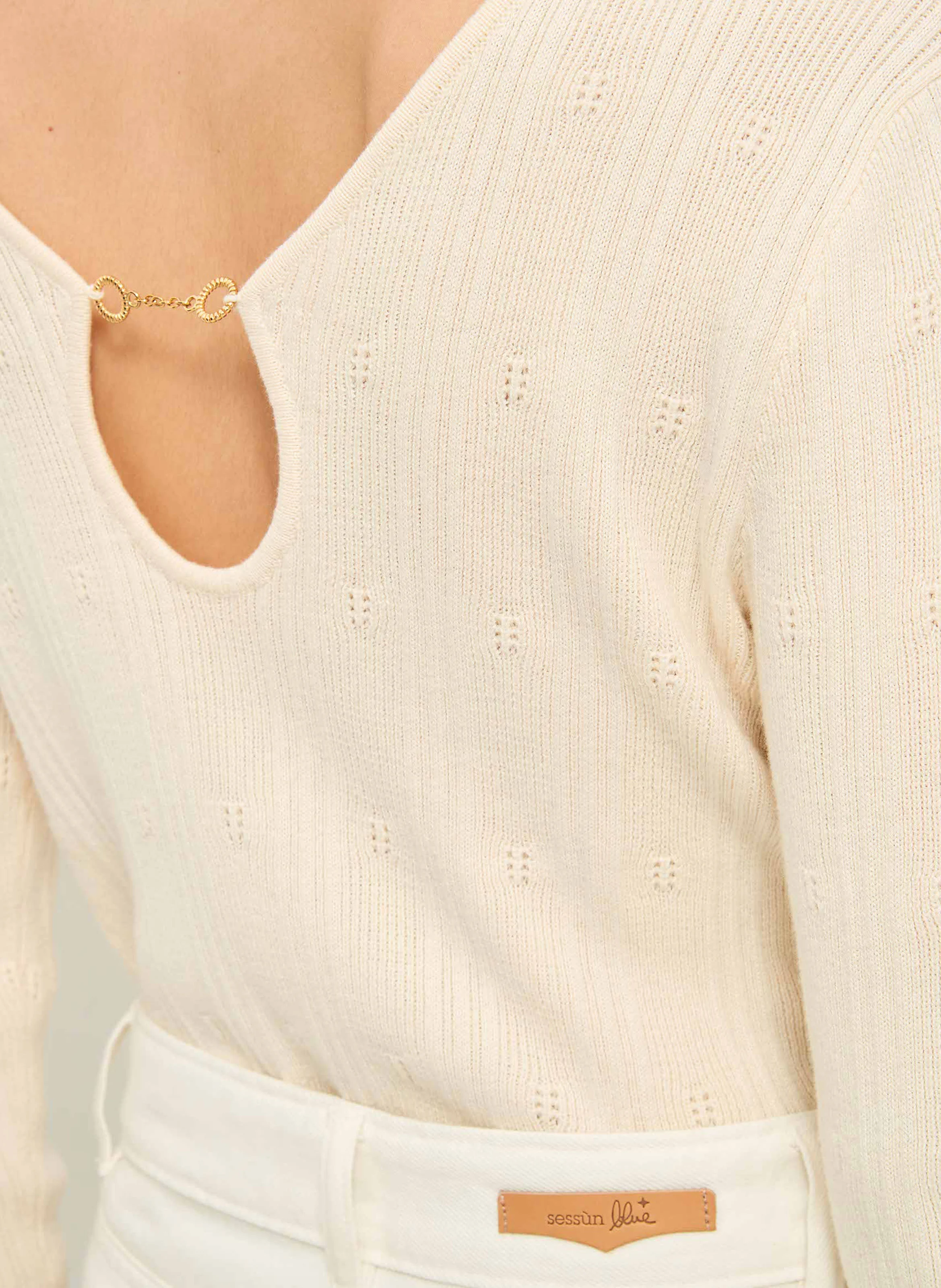 ISLA - Pull col rond | Beige